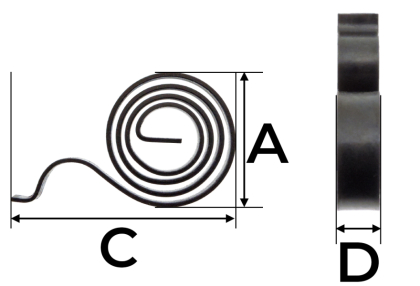 Ressort plat pour démarreur