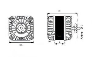 Moteur de  condenseur  ELCO - livré sans hélice - Moteur ELCO - ABA632