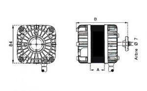 Moteur de condenseur  ELCO - livré sans hélice - Moteur ELCO - ABA636