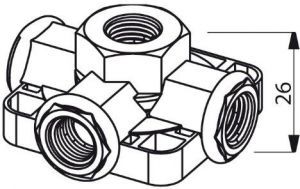 Pressostat EAU Bipolaire avec prise Manométrique ¼'' - PM.5/4V - Schéma