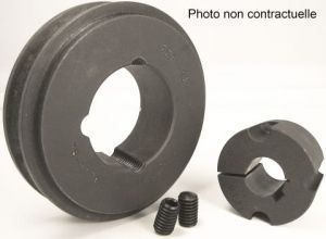 Poulie 1 gorge diamètre 80 mm pour courroie trapézoidale de 13,00 mm