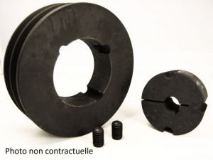 Poulie 2 gorges diamètre 90 mm pour courroie trapézoidale de 13,00 mm - Les poulies 2 Gorges - SPA 90 / SANS MOYEU