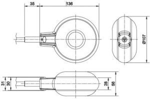 Flotteur pompe - eau moyennement chargées - SUPERTEC -20m - Schéma