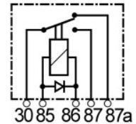 Mini relais 12V deux contacts compatible pour DURITE - HCUK 072814 - Relais 12 v