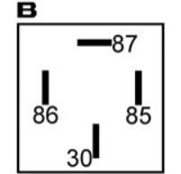 Mini relais 12V compatible pour PEUGEOT 6555VP - Relais 12 v