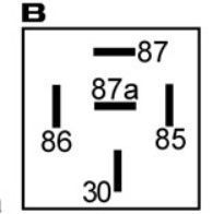 Mini relais 12V deux contacts compatible pour HELLA 4RD007794021 - Relais 12 v