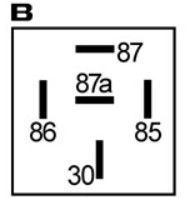 Mini relais 12V deux contacts compatible pour MERCEDES BENZ 0025421419 - Relais 12 v