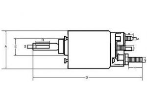 Solénoide compatible pour démarreur MITSUBISHI M001T93371 - Schéma