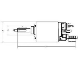 Solénoide compatible pour démarreur VALEO D8R29 - Schéma