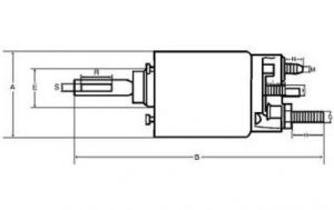 Solénoide compatible pour démarreur HITACHI S114475A - Schéma