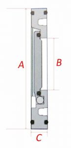 Clapet anti-retour à battant en PVC, pour diamètre de tuyauterie 160 mm - Schéma