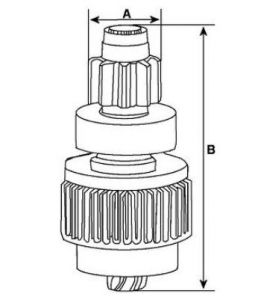 Lanceur compatible pour démarreur WAI 548133 - Schéma