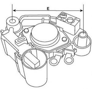 Régulateur compatible pour alternateur WAI DE1750 - Schéma