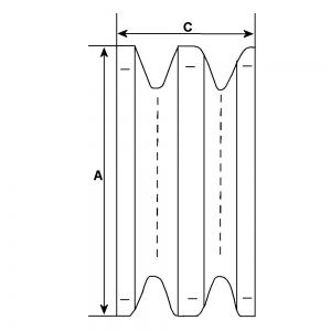 Poulie d'alternateur compatible pour alternateur MOTOROLA USA 10751 - Côtes et dimensions