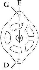 Alternateur compatible pour OPEL 93169258 - Côtes et dimensions