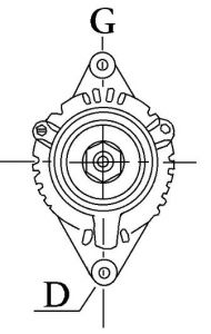 Alternateur compatible pour WAI 11025N - Côtes et dimesions