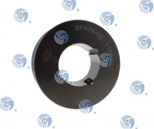 Poulie 2 gorges diamètre 75 mm pour courroie trapézoidale de 13,00 mm