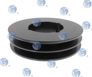 Poulie 2 gorges diamètre 140 mm pour courroie trapézoidale de 13,00 mm