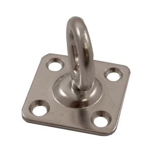 Anneau tournant sur platine carrée Ø 8mm (Inox)