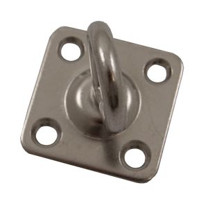 Anneau tournant sur platine carrée Ø 5mm (Inox) - anneau tournant sur platine carrée