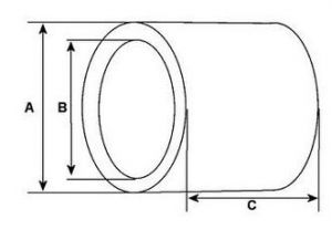 Bague compatible pour démarreur BOSCH 0001366005 - Cotes et dimensions