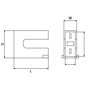 Support balais charbon compatible pour démarreur LUCAS 063114008010 - schéma