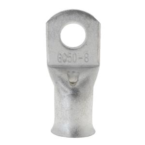 Cosse tubulaire droite en cuivre étamé.