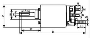 Solénoide compatible pour démarreur BOSCH BLUE F042010356 - CAO136270