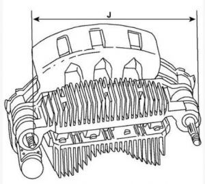 Pont de diode compatible pour alternateur MITSUBISHI MD313395 - CAO139427
