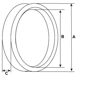 Bague compatible pour démarreur BOSCH 0001411002 - Cotes et dimensions