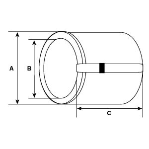 Bague compatible pour démarreur BOSCH 0001121010 - Cotes et dimensions