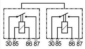 Double relais Mahle pour WOOD AUTO RLY1009 - Double relais 12V pour Nagares rlpd12