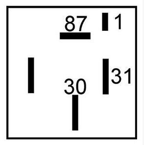 Mini relais pompe essence 12V compatible pour VOLKSWAGEN 443906059