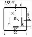 Relais essuie glace 12V