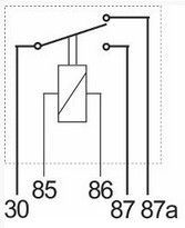 Mini relais 24V deux contacts compatible pour BOSCH 0986AH0603 - Relais deux contacts 24V 160980