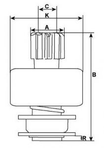 Lanceur compatible pour démarreur AUTOSTARTER POLAND SD3029P - CAO234086