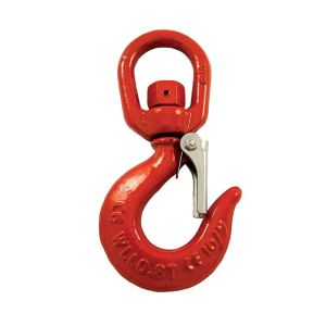 Crochet de levage à émerillon avec linguet de sécurité CMU 1000kg (Acier)