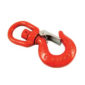 Crochet de levage à émerillon avec linguet de sécurité CMU 3200kg (Acier) - Crochet de levage à linguet jusqu'à 3200kg