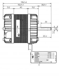 Moteur ELCO VMC 2 vitesses - Schéma