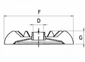 Ventilateur plastique avec vis de serrage MEC063G - Côtes et dimensions pour ventilateur moteur