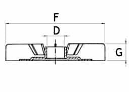 Ventilateur plastique à collier type VA080 - Côtes et dimensions pour ventilateur moteur