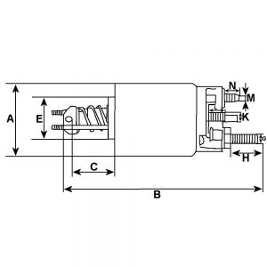 Solénoide compatible pour démarreur DENSO 4280005510 - vue 4