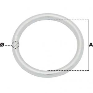 Anneau rond soudé Ø 3mm x Ø 20mm (Économique) - Côtes et dimensions