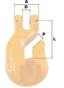 Crochet raccourcisseur à chape CMU 2000KG (Haute Résistance) - Côtes et dimensions