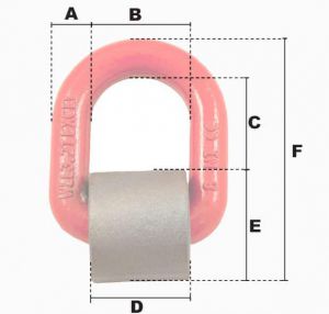 Point d'ancrage à souder CMU 5400KG (Haute Résistance) - Côtes et dimensions