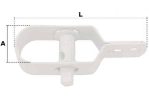 Tendeur de jardin blanc Longueur 90mm (Économique) - Côtes et dimensions