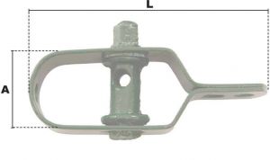 Tendeur de jardin vert Longueur 130mm (Économique) - Côtes et dimensions