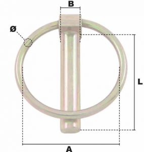 Goupille Clips Ø 7mm (Économique) - Côtes et dimensions