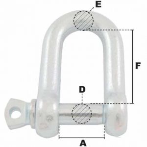 Manille droite Ø 20mm (Économique) - Côtes et dimensions