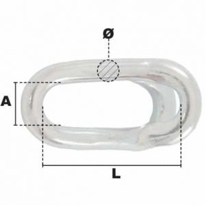 Maille de jonction Ø 4mm (Économique) - Côtes et dimensions